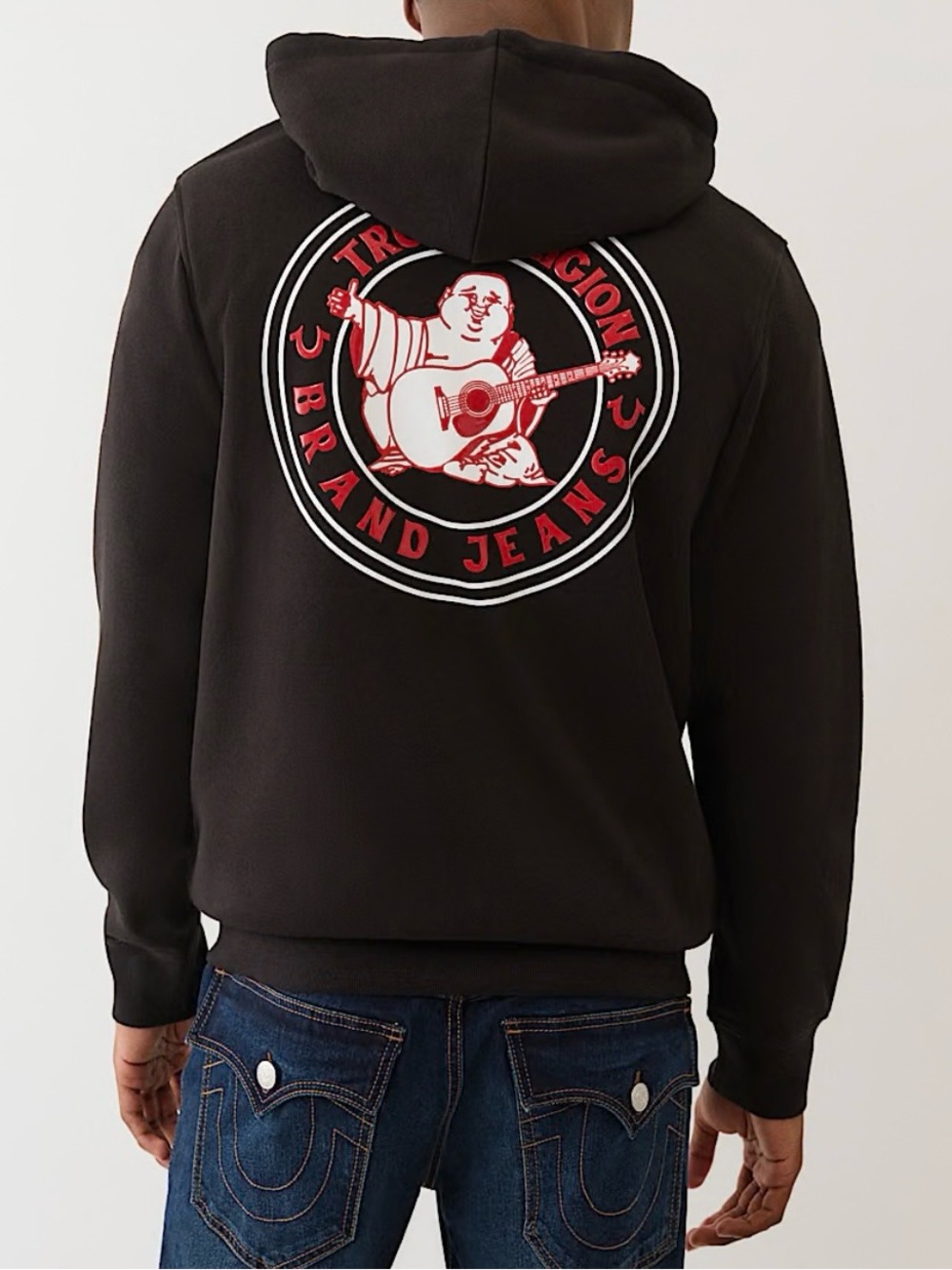 True Religion Buddha Seal Zip Hoodie Black
